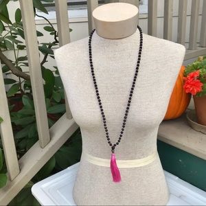 Long Boho Buddha Aromatherapy Mala Necklace
